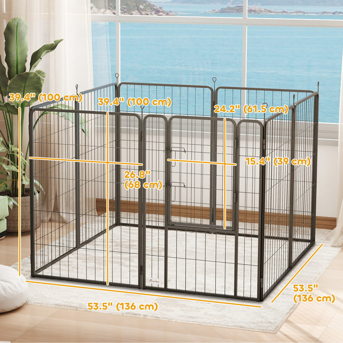 Parc pour chien de 39 po avec porte pour grands chiens