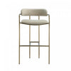 Serene Mid-Century Modern Metal Upholstered Barstool in Taupe | Tabouret de bar en metal rembourre style mid-century moderne Serene, coloris taupe