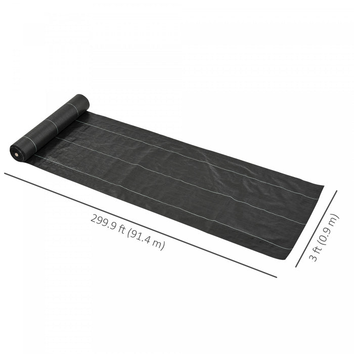 Barriere anti-mauvaises herbes Outsunny 3ftx300ft Gardener haut de gamme
