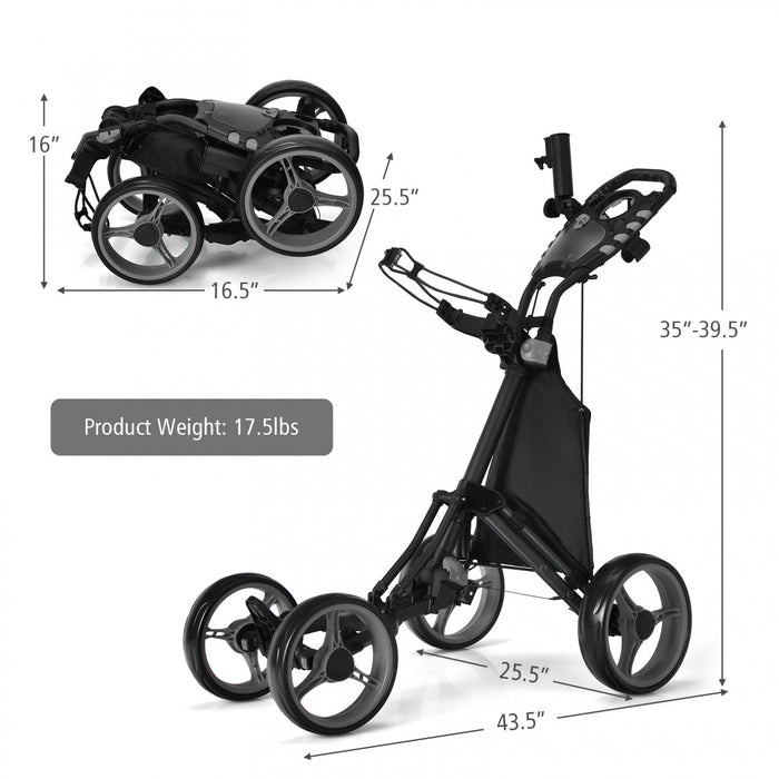 Chariot De Golf 4 Roues Goplus