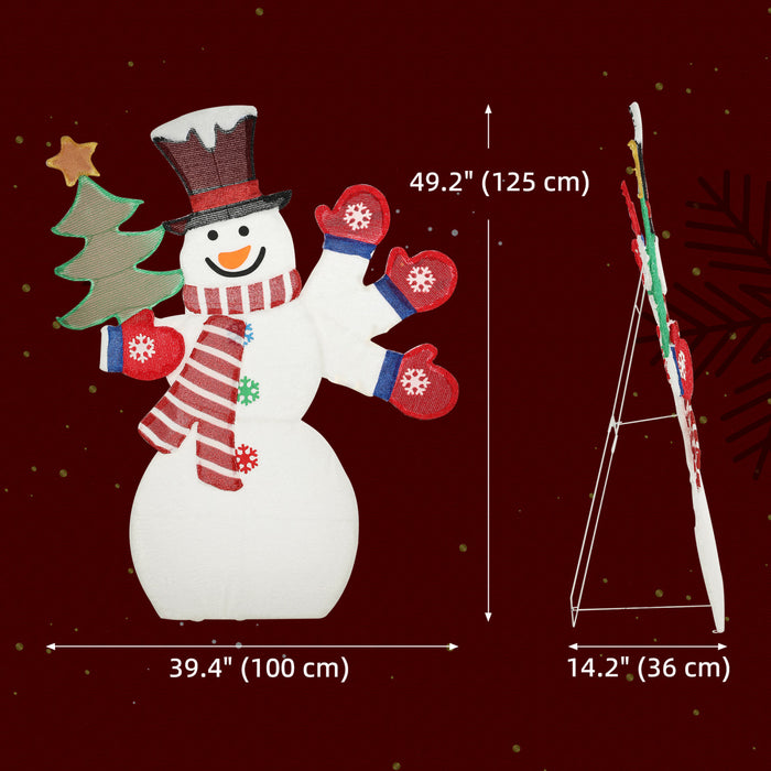 Outsunny Bonhomme de neige lumineux de 4pi, decoration de Noel