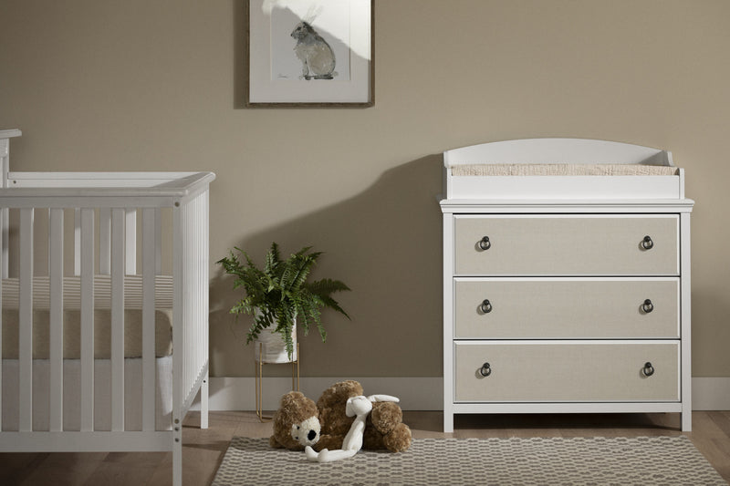 Table à langer Cotton Candy - blanche et beige