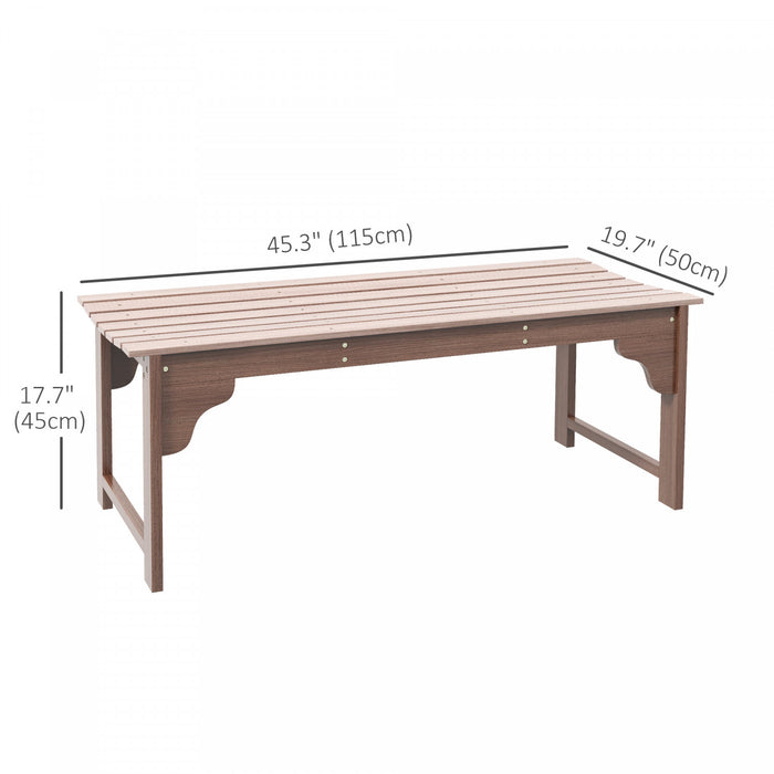 Outsunny Tabouret De Jardin Avec Siege A Lattes Banc De Porche, Naturel