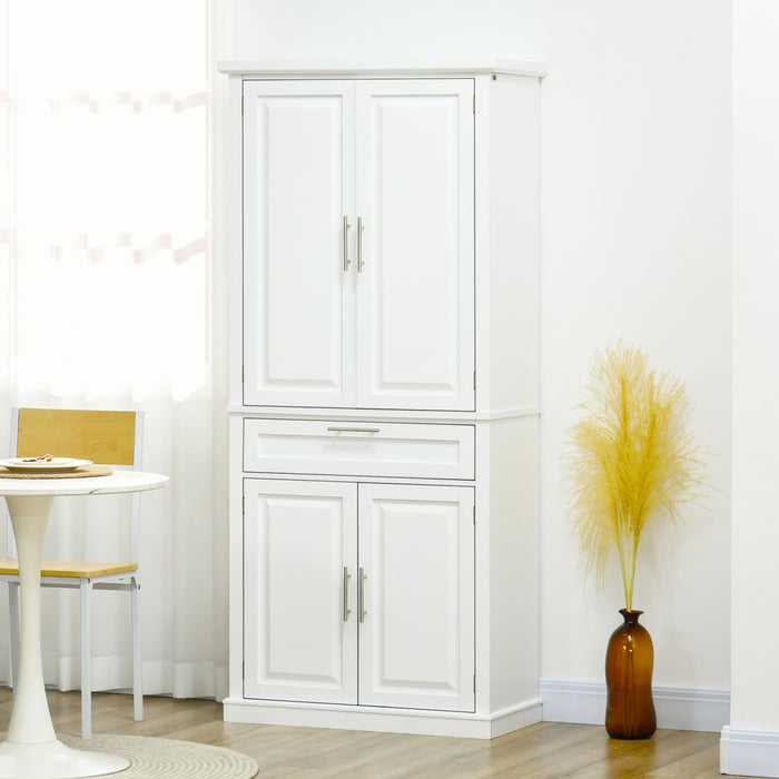 HOMCOM Armoire de rangement pour garde-manger 72\", etageres reglables
