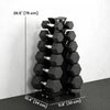 Soozier 210lbs Hex Dumbbell Weight Set with Vertical Rack for Home Gym