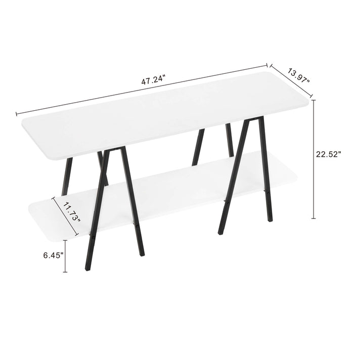 Console moderne contemporaine Celine 47\" en blanc