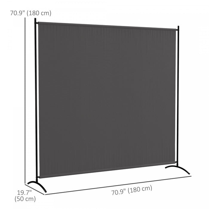 Outsunny Ecran De Confidentialite A Panneau Unique Uv30+, Gris Fonce