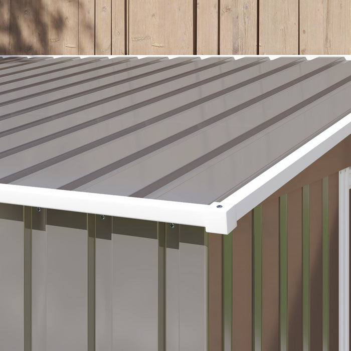 Outsunny Abri De Rangement Exterieur 5 X 7 Pieds Avec Fondation, Gris Clair