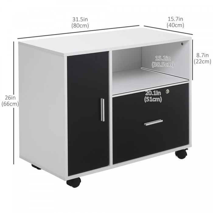 Homcom Classeur Verrouillable Avec Rail De Suspension
