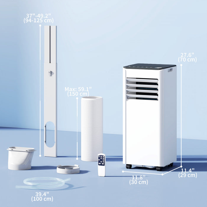 HOMCOM Climatiseur Portable 8000 BTU, Unite avec Deshumidification et Ventilateur