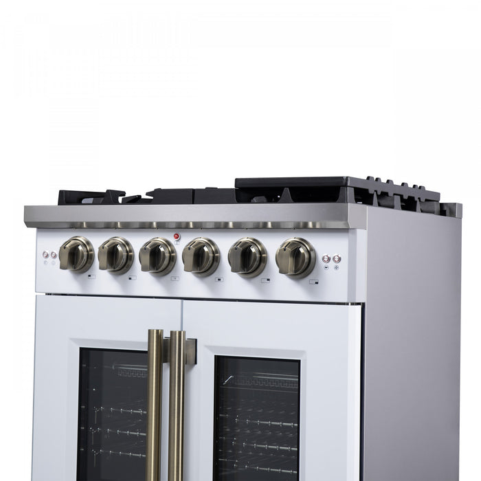 Cuisiniere a gaz blanche Capriasca 30 pouces, 4,32 pi³ – FFSGS6460-30WHT