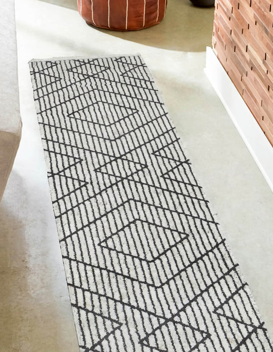 Tapis Contemporain Sloane 2'3\" x 7'6\" en Ivoire