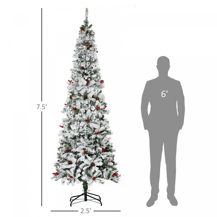 Homcom Arbre De Noel Artificiel De 7,5 Pieds 950 Branches