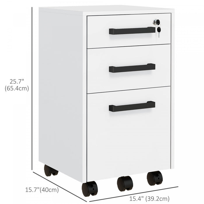 Homcom Classeur A 3 Tiroirs Avec Barre Pour Lettre Format A4