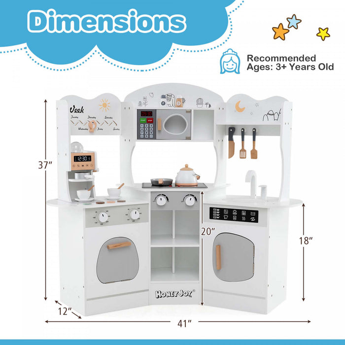 Honeyjoy Coin Cuisine Jeu Avec Machine A Cafe Four Micro-ondes Machine A Laver Blanc