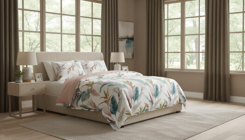 Ensemble Douillette Reversible pour Lit Simple avec Cache-Oreiller 