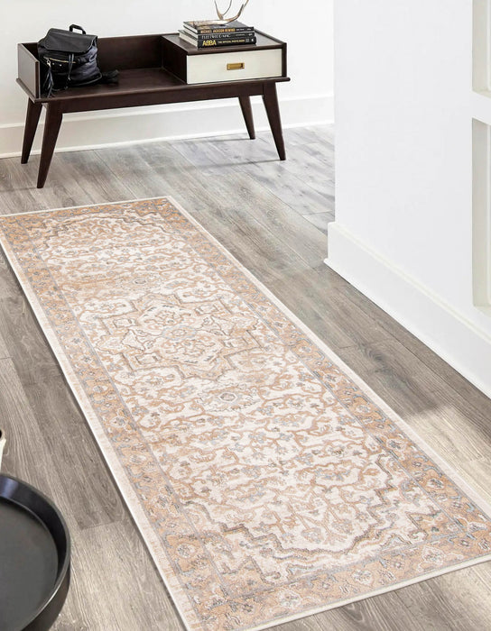 Carpette longue Stassie ivoire - 2 pi 8 po x 8 pi 2 po  