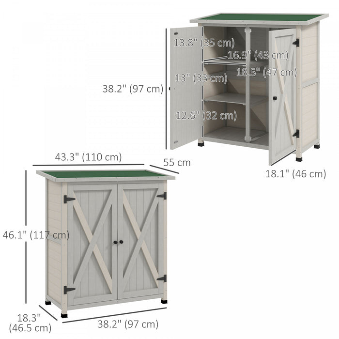 Outsunnyorganisateur D'armoire A Outils. Abri De Jardin En Bois