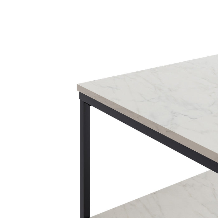 Nimbus Table Basse Rectangulaire avec Double Surface en Marbre