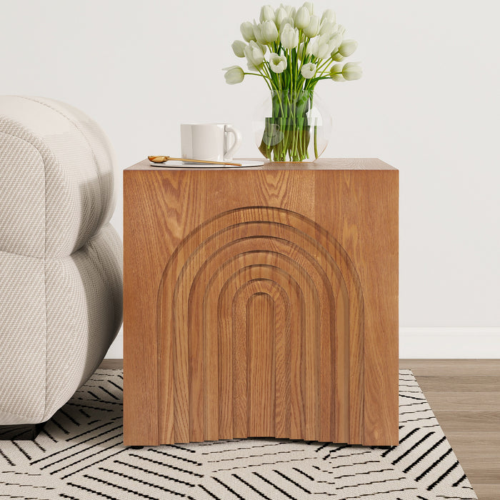 Grace Table d'Appoint Rustique, Marron