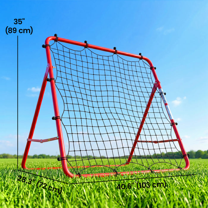 Filet de Rebond pour Football Soozier, Filet de Rebond avec 5 Angles Reglables