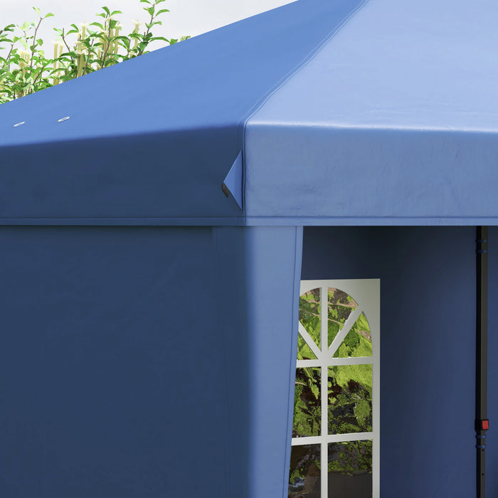 Outsunny Tente D'exterieur Escamotable 10'x20' Avec Sac De Transport, Bleu