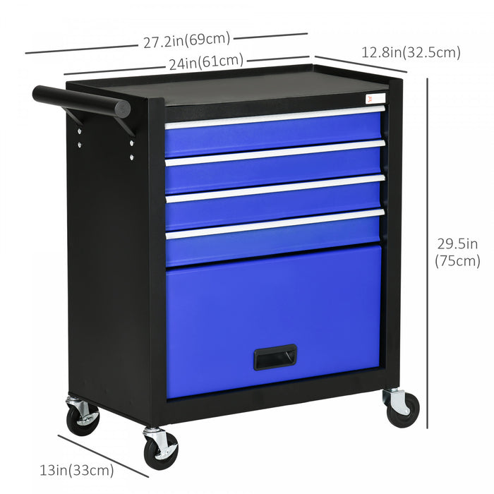 Durhand Coffre A Outils A 4 Tiroirs Organisateur D'outils A 4 Roues