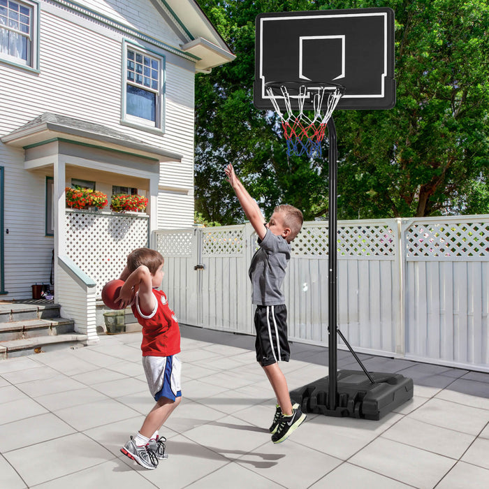 Costway 6.9-8.5 Ft Cercle De Basket-ball Exterieur Portable Avec Tableau Arriere Pc A L'epreuve