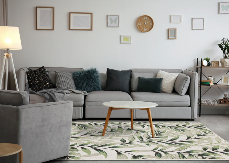 Carpette Pinnacle à motif floral - 5 pi 3 po x 7 pi 7 po