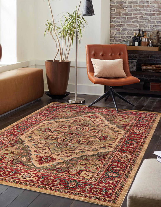 Tapis Traditionnel Lux 9'3\" x 12'6\" en Ivoire