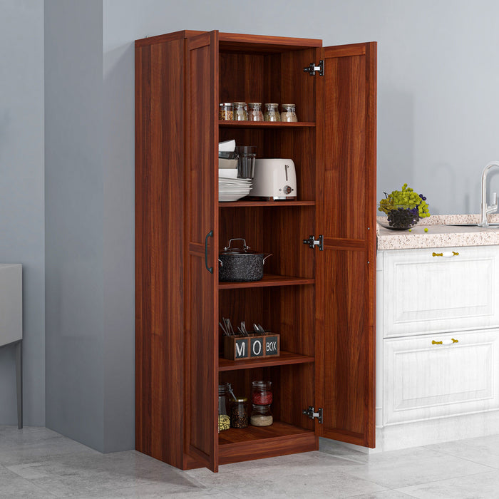HOMCOM Armoire de rangement pour garde-manger avec portes et etageres