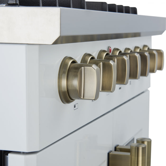 Cuisiniere a double combustible Galiano de 30 po, blanche, 4.32 pi³ - FFSGS6356-30BLK
