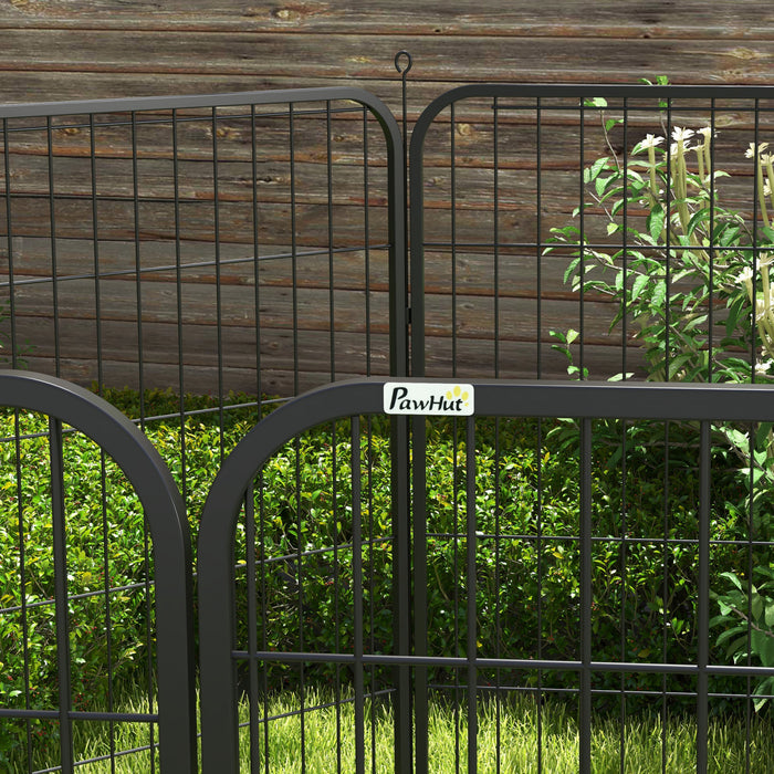 Pawhut Heavy Duty Dog Pet Puppy Metal Play Pen Lapin Pig Hutch Run Enclos Pliable Noir 31 \"x 39.25\"