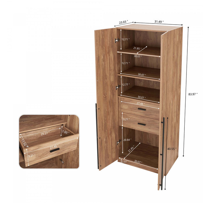 Armoire moderne Lee 32\" en brun dore