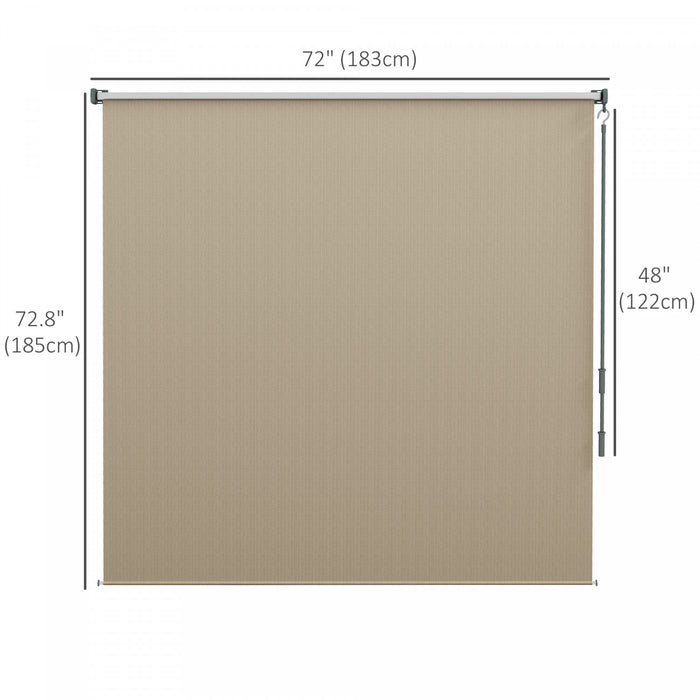 Outsunny Store Enrouleur Exterieur, Store De Porte Patio 6'x6', Beige
