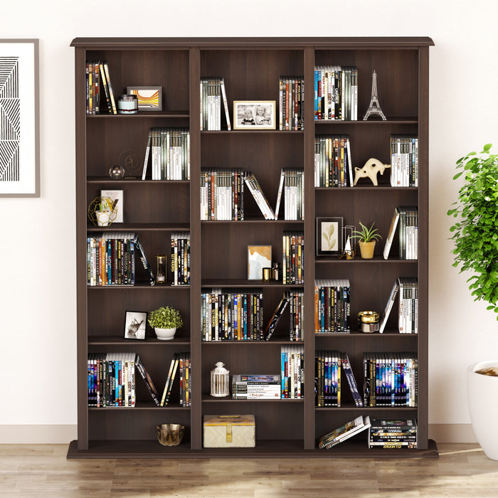 Etagere Multimedia A 27 Tablettes Reglables – Espresso