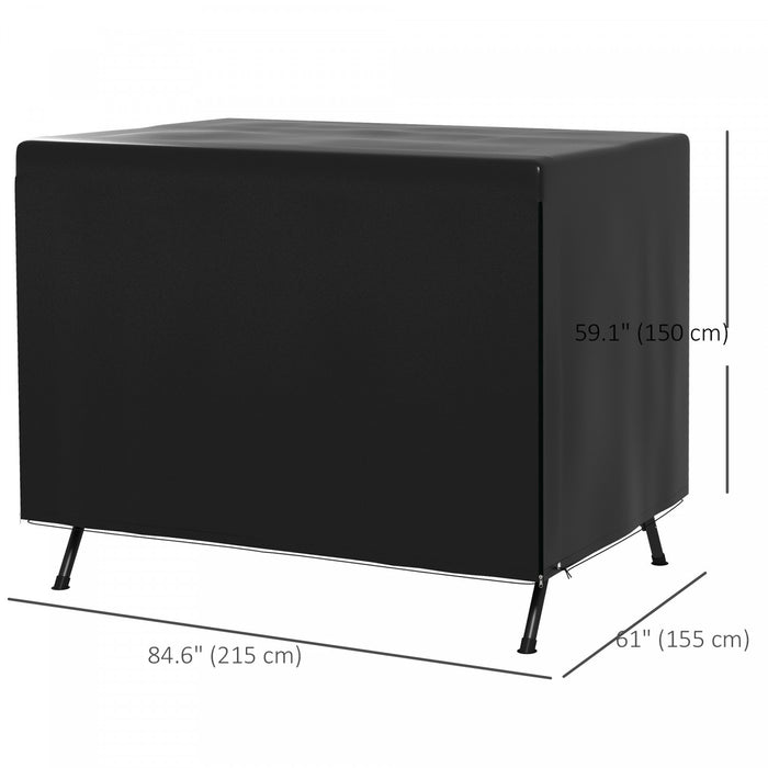 Outsunny Housse de balancelle 3 places, 215 x 155 x 150 cm, Noir
