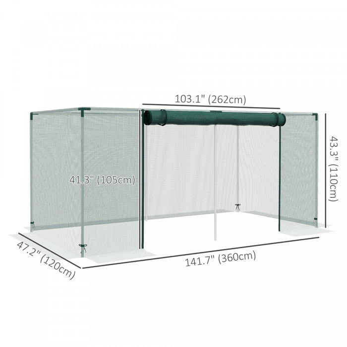 Outsunny Cage De Culture Tente De Protection Des Plantes 8 Pi X 4 Pi, Vert