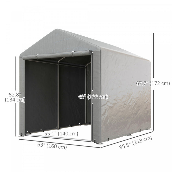 Outsunny Tente De Rangement, Abri Exterieur Portable, Gris Clair