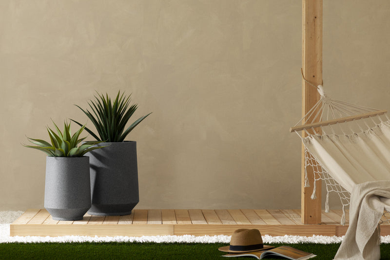 Cache-pot Dalya 16 po - gris chiné