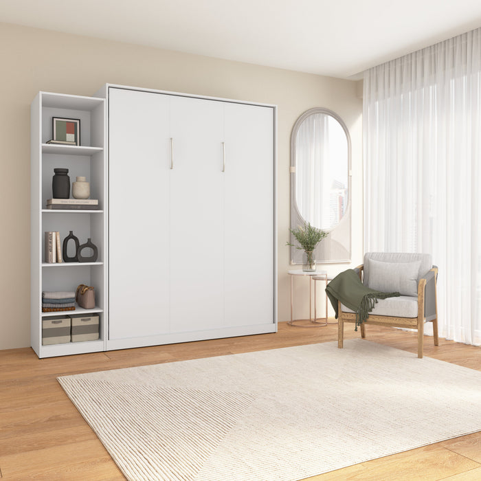 Grand lit escamotable Claremont de Bestar à 5 tablettes - blanc