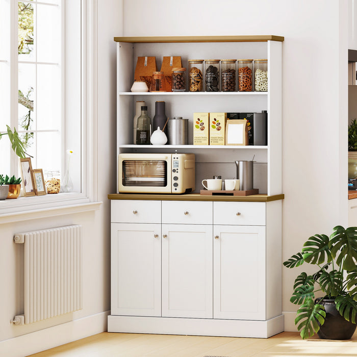 HOMCOM Buffet de cuisine avec tiroirs et armoires de rangement