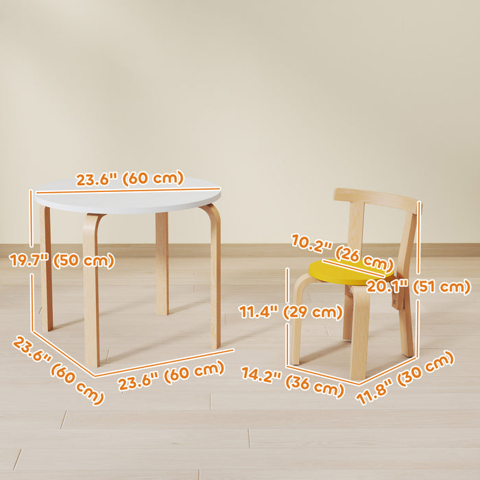 Qaba Ensemble table et chaises pour enfants, table et chaises en bois