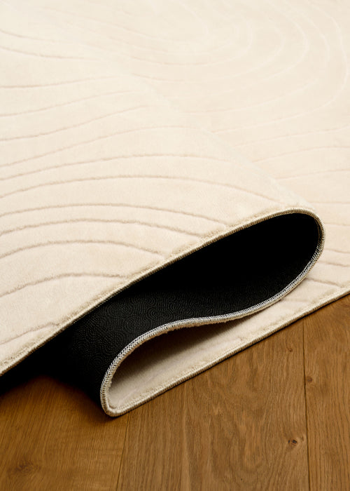 Tapis Lavable/Contemporain Somos 6'7\" x 9'0\" en Creme