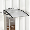 Outsunny Window Awning Door Canopy 40" x 40" Front Door Outdoor Patio Cover