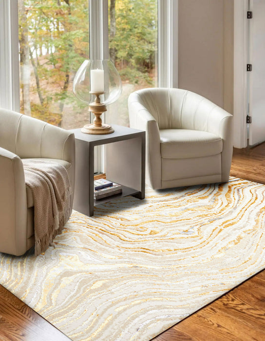 Tapis Contemporain/Moderne Clara 8'0\" x 10'0\" en Dore