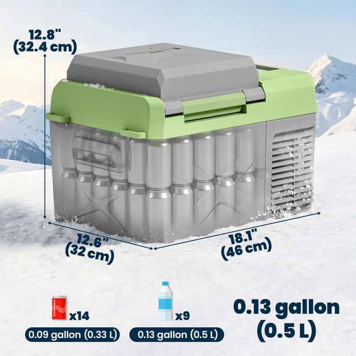 Outsunny Refrigerateur de Voiture 12 Volts, Glaciere Electrique Portable 12 L