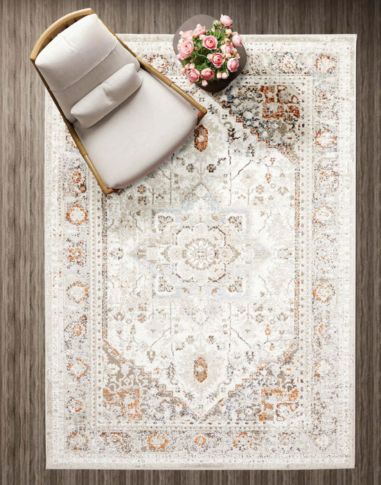Tapis Traditionnel Paradox 5'0\" x 8'0\" en Ivoire