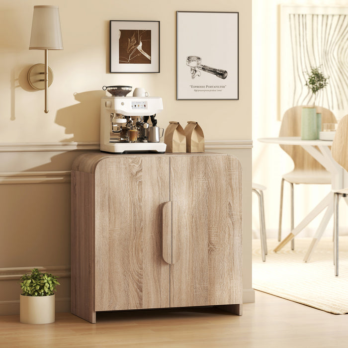 HOMCOM Buffet, Armoire Moderne de 31.5\" avec Porte a Fermeture Douce