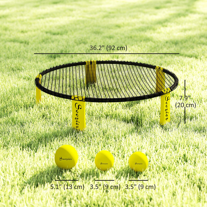 Soozier Jeu de balle a pointes, mini-jeux de plage avec filet rond